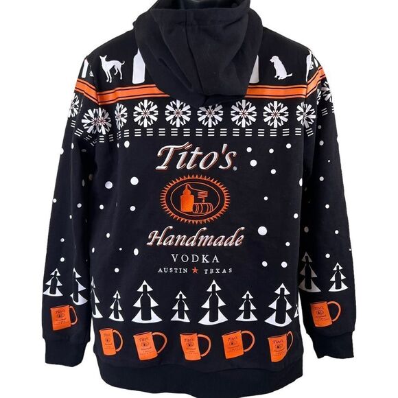 Titos Handmade Vodka Graphic Holiday Sweatshirt Hoodie - Picture 11 of 11
